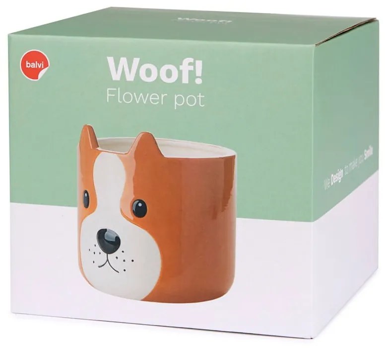 Keramický kvetináč ø 13,5 cm Woof – Balvi