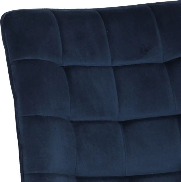 Jedálenská stolička zamatová, modrá CT-384 BLUE4
