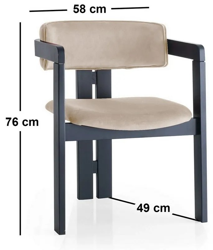 Jedálenská stolička CO béžová a čierna