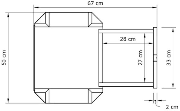 Noční stolek LOFT 03 se zásuvkou z masivu