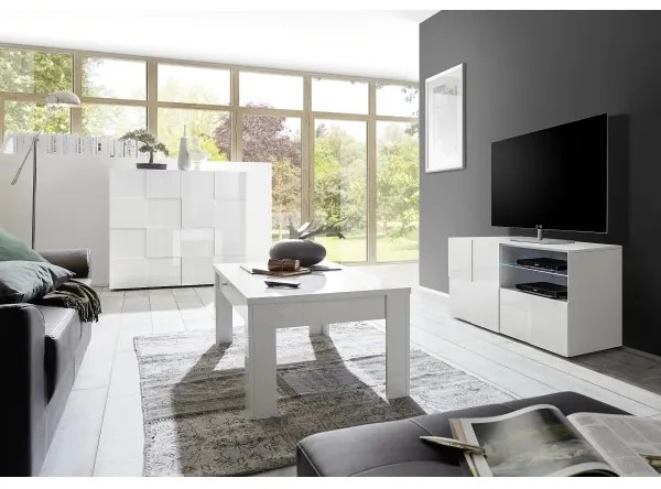 Televízny stolík SERIAN biely