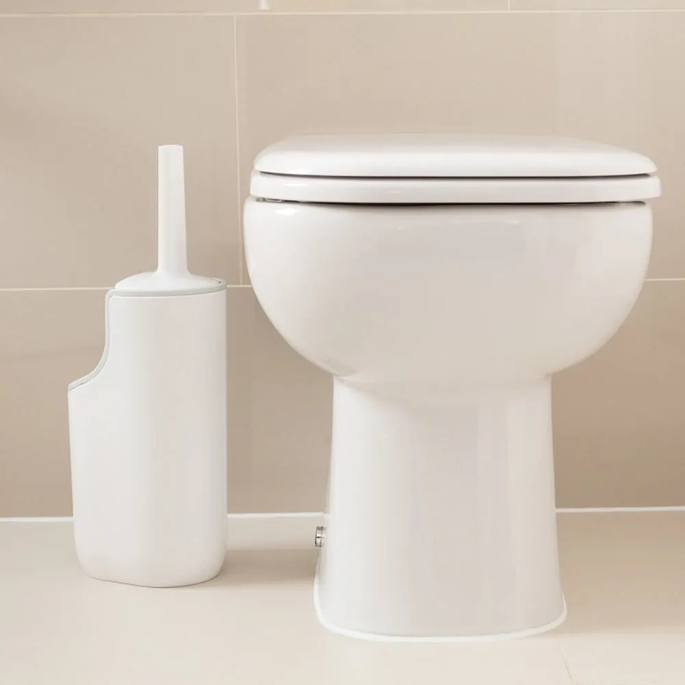 Svetlobéžová WC kefa s úložným priestorom Addis Premium