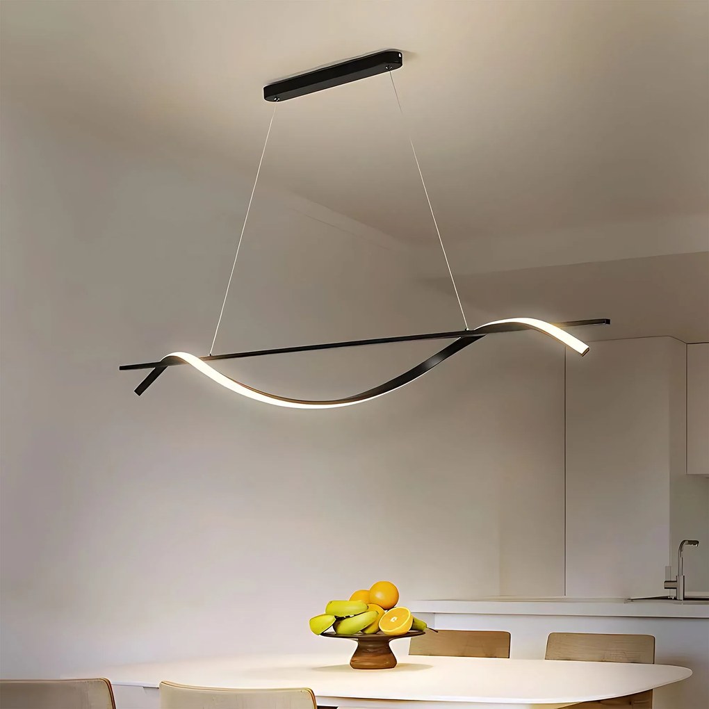 Toolight Toolight, LED závesná lampa 120cm, 27W, 3000K, LHJ019-CP, čierna, OSW-50004
