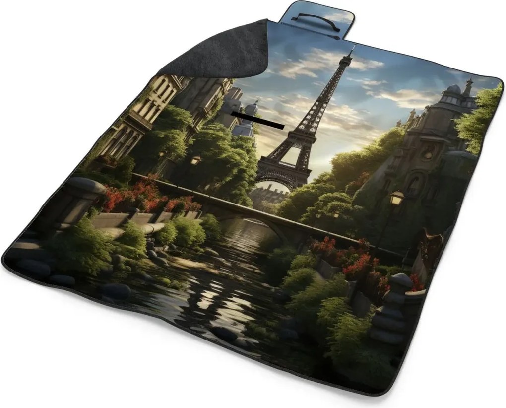 Sablio Plážová deka Paríž Eiffelova veža Art: 200x140 cm