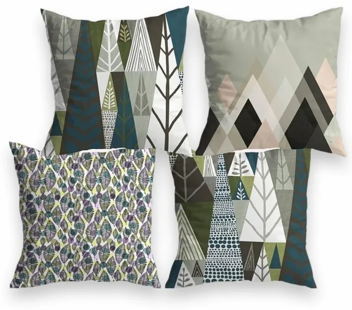 Obliečky na vankúše 40x40 cm Abby set 4 ks EMI