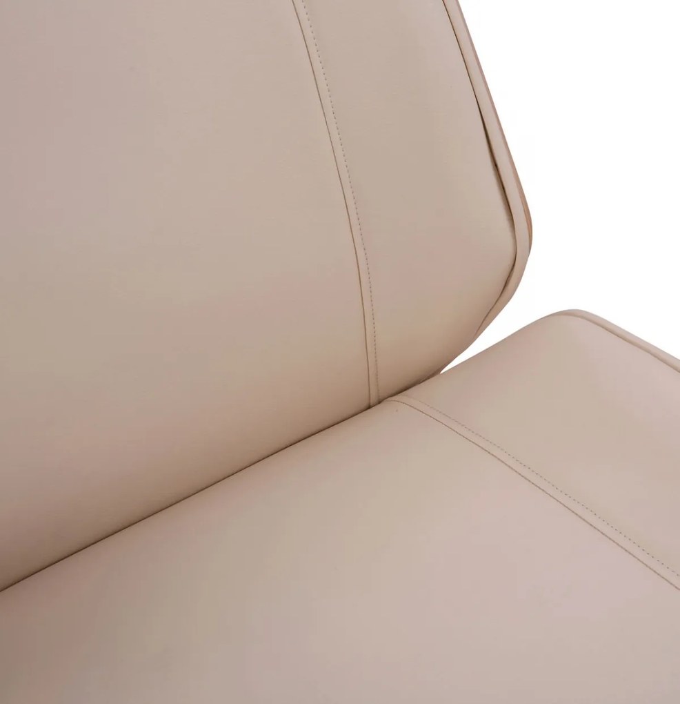 Kancelárska stolička Varel - drevo natura - Krémová