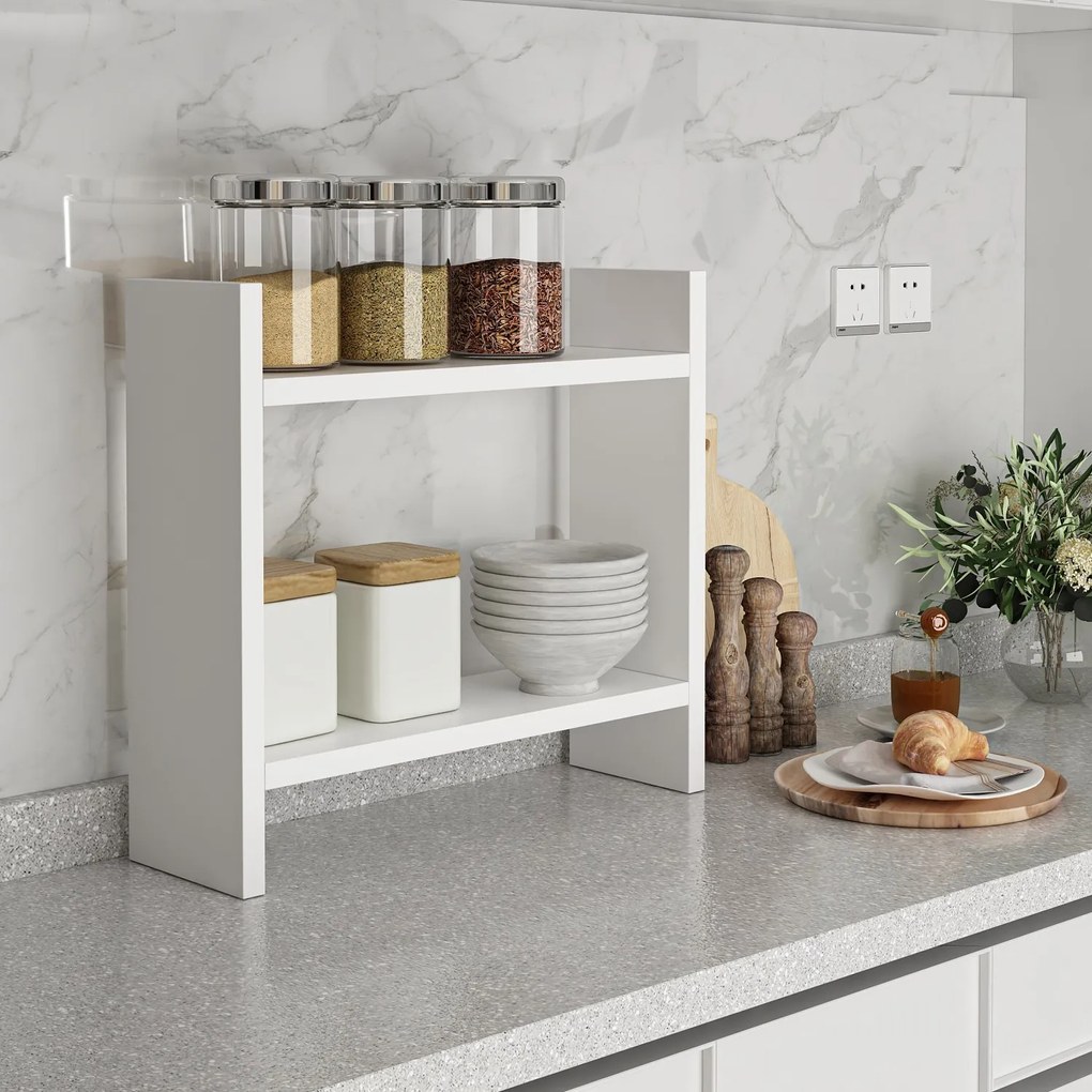 Kuchynská polica DENVER biela