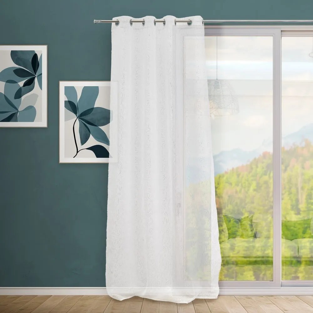 Biela/v striebornej farbe záclona 140x260 cm Pucka – Casa Selección