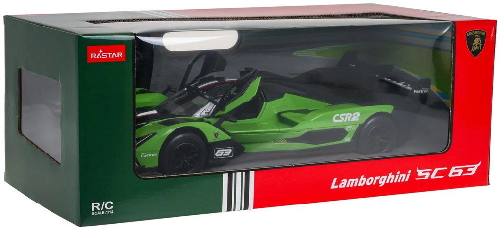 R/C auto 1:14 Lamborghini SC63 Green RASTAR
