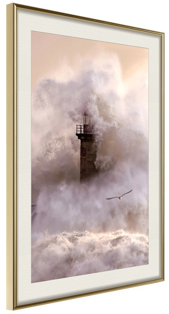 Artgeist Plagát - Storm [Poster] Veľkosť: 30x45, Verzia: Čierny rám s passe-partout