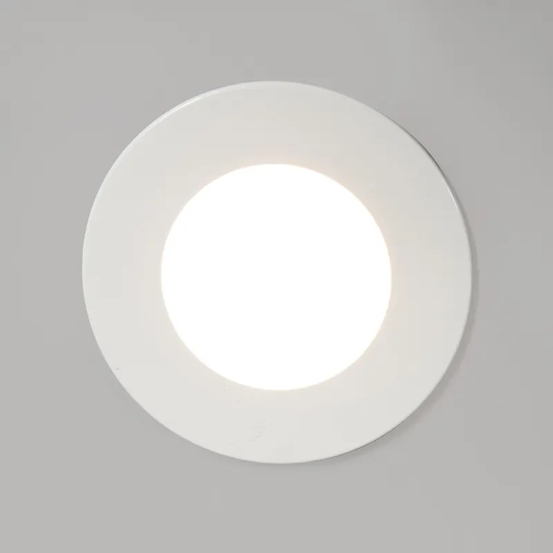 Sada 3 zapustených bodových svetiel bielych vrátane LED 3000K 4W IP65 - Blanca