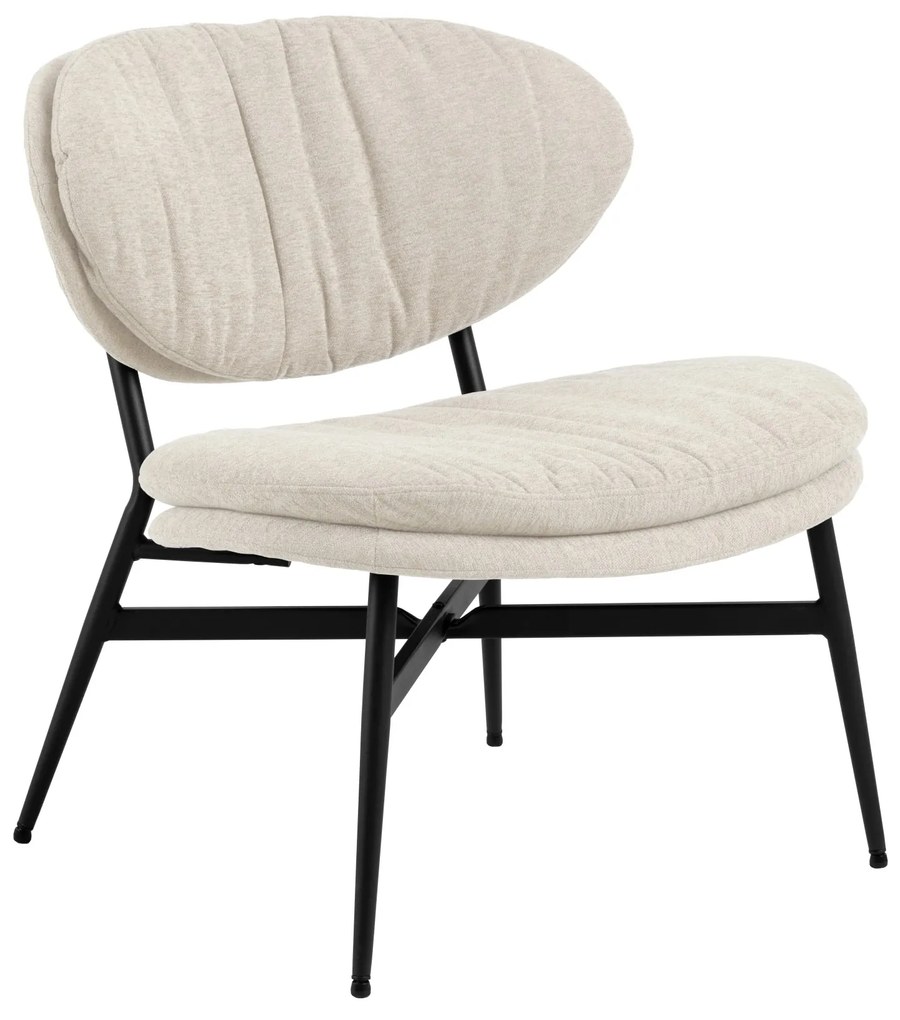 SOPHIA Béžové vyhotovenie (tkanina Apia 453)/čierna konštrukcia – POHODLNÉ KRESLO DO OBÝVAČKY/KANCELÁRIE STOLIČKA ČALÚNENÉ