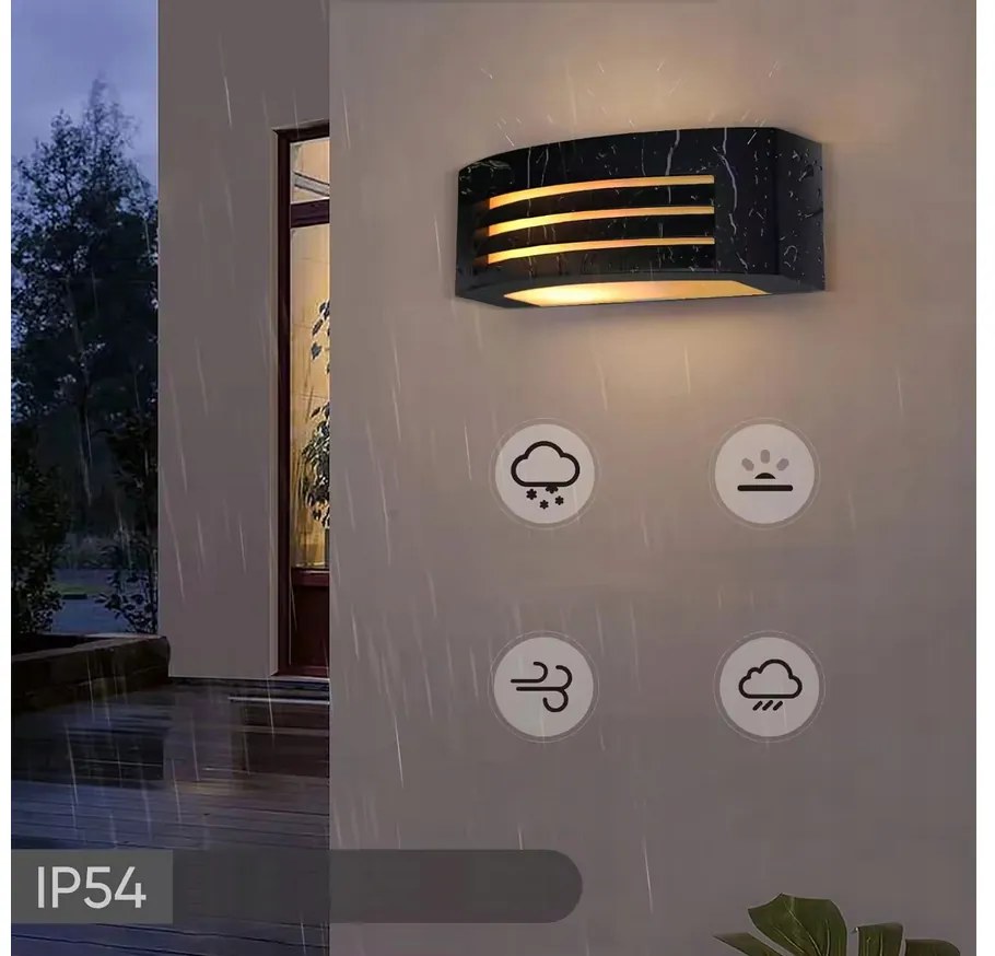 BERGE Vonkajšie nástenné LED svietidlo E27 fasádne