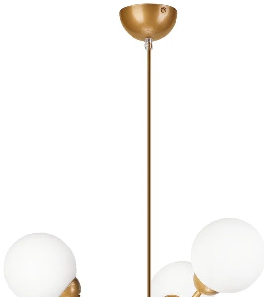 Luster na tyči RUBBY BALL 6xG9/5W/230V zlatá