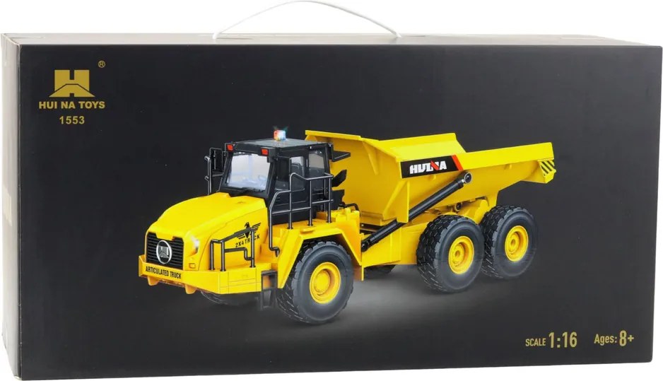 Huina diaľkovo ovládaný RC 1553 sklápač žltý 1:16