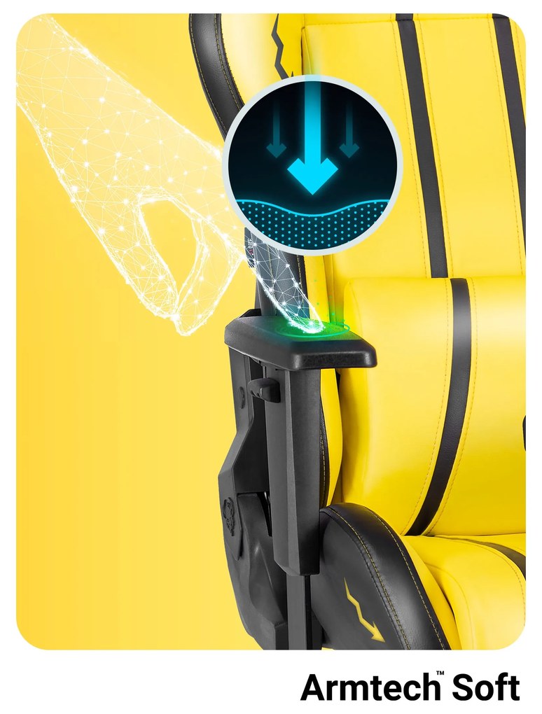 Herné kreslo Diablo X-One 2.0 Normal Size, Electric Yellow/ žlté
