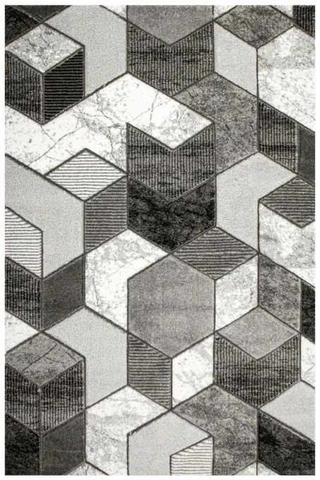 Koberec Amelia B101B geometrický, sivý