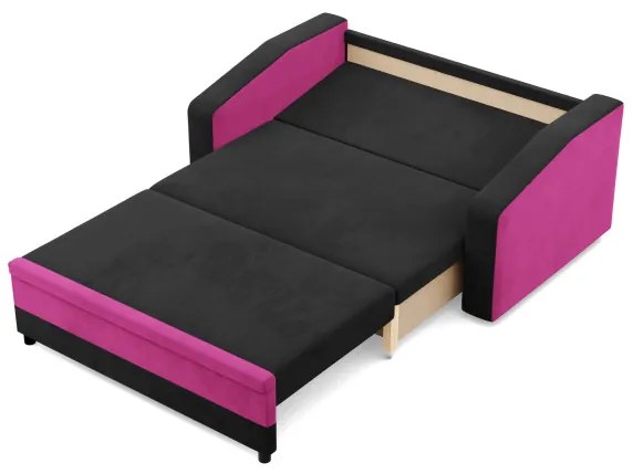 Pohovka ORION čierna / fuchsiová