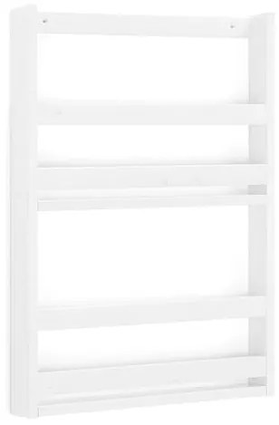 Nástenný stojan na časopisy, 600x70x800 mm, biela