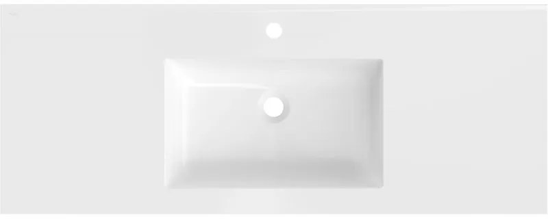 Mexen Otis, umývadlo na zapustenie 121 x 46,5 cm, biela lesklá, 25181200