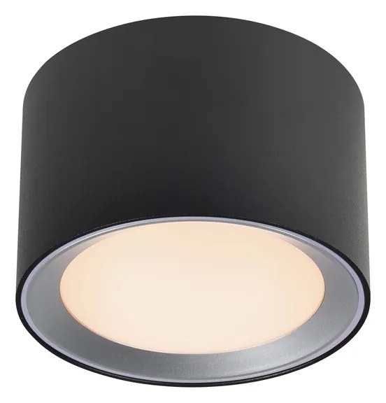 NORDLUX Inteligentné LED svetlo do kúpeľne LANDON, 8W, 8cm, okrúhle, čierne
