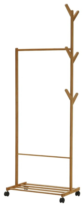 Tempo Kondela Pojazdný vešiak, bambus, šírka 60cm, VIKIR TYP 1