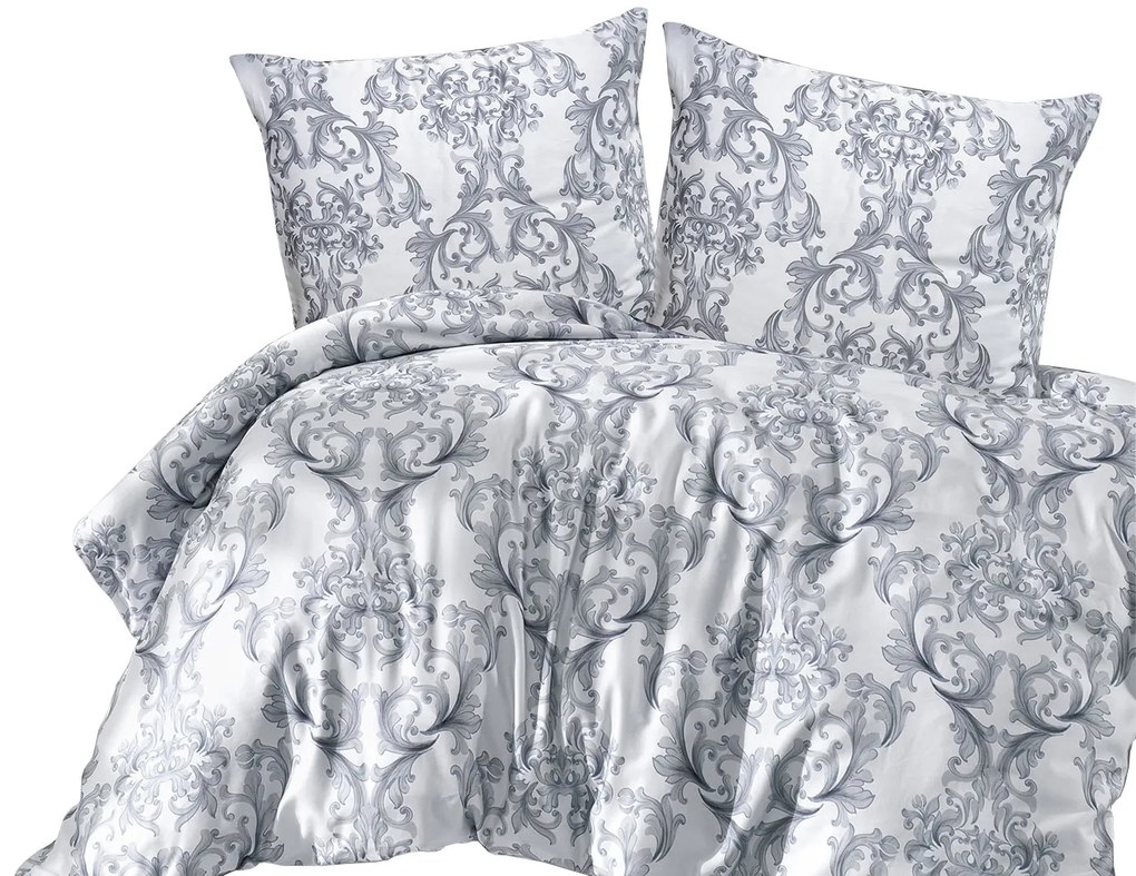 SATÉNOVÉ POSTEĽNÉ OBLIEČKY LUXURY OTELLO 200X220 CM, 2KS 70X80 CM VZOROVANÉ