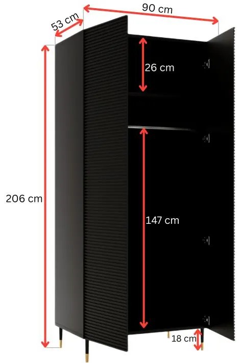 Šatníková skriňa Imperotta I06 (zelená). Akcia -20%. Vlastná spoľahlivá doprava až k Vám domov. 1123842