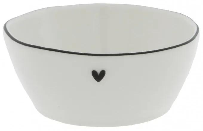 Bowl Sauce with heart in Black 6.8X9.5X3cm