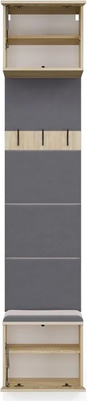 Předsíňová stěna HAGA 1W 50 cm dub Sonoma