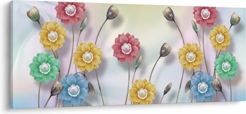 Obraz - Farebná lúka (120x50 cm)