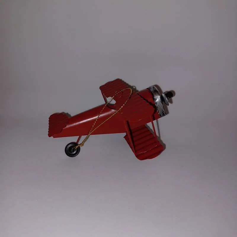DECOLED Kovové letadlo, 11,7 x 10,4 x 6,7 cm, červené