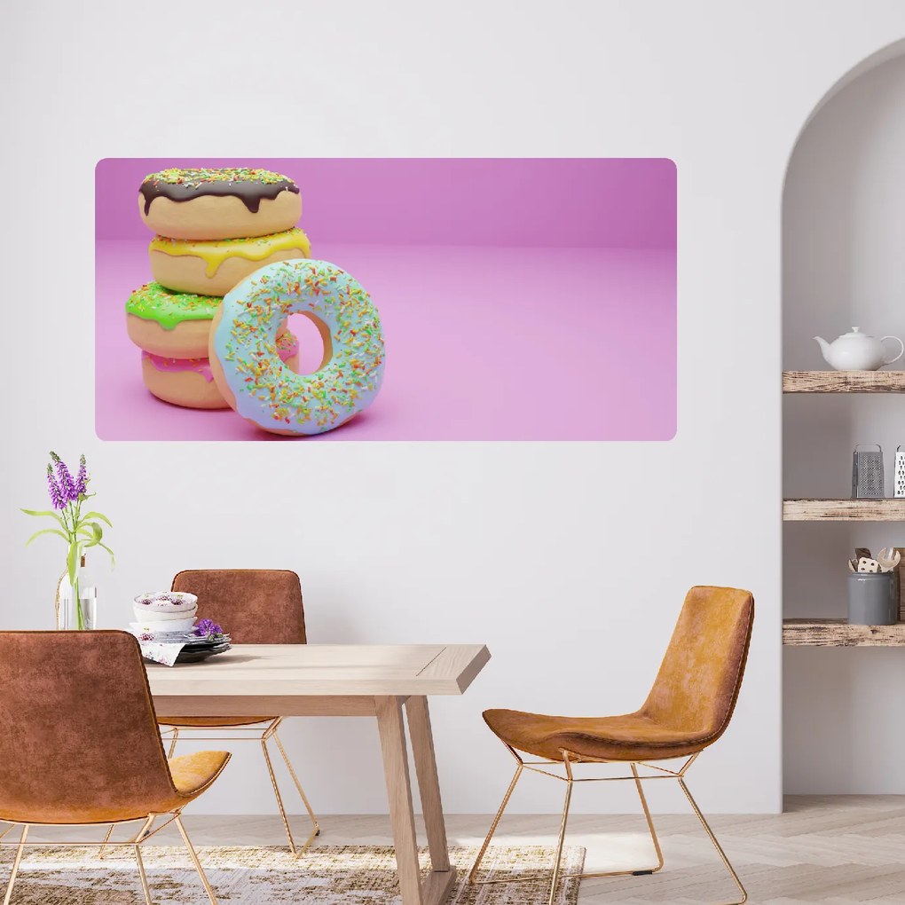 PIPPER. Donuts 4 - textilná nálepka na stenu