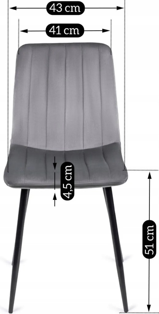 Čalouněná jídelní židle IBIS šedá