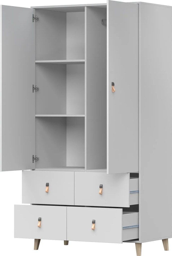 Šatníková skriňa FALCO - biela