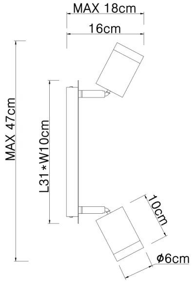 Globo 54032-2B - Bodové svietidlo JOSEBA 2xE27/60W/230V