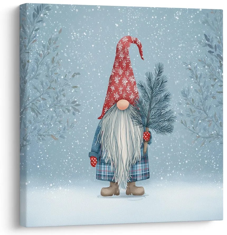 Vianočný obraz sviatočná atmosféra so škriatkom