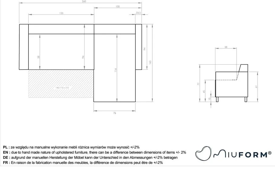 Ružová rozkladacia/s úložným priestorom rohová pohovka Classy Sophie – Miuform
