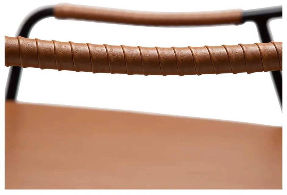 Hnedé kreslo z imitácie kože Boto – DAN-FORM Denmark