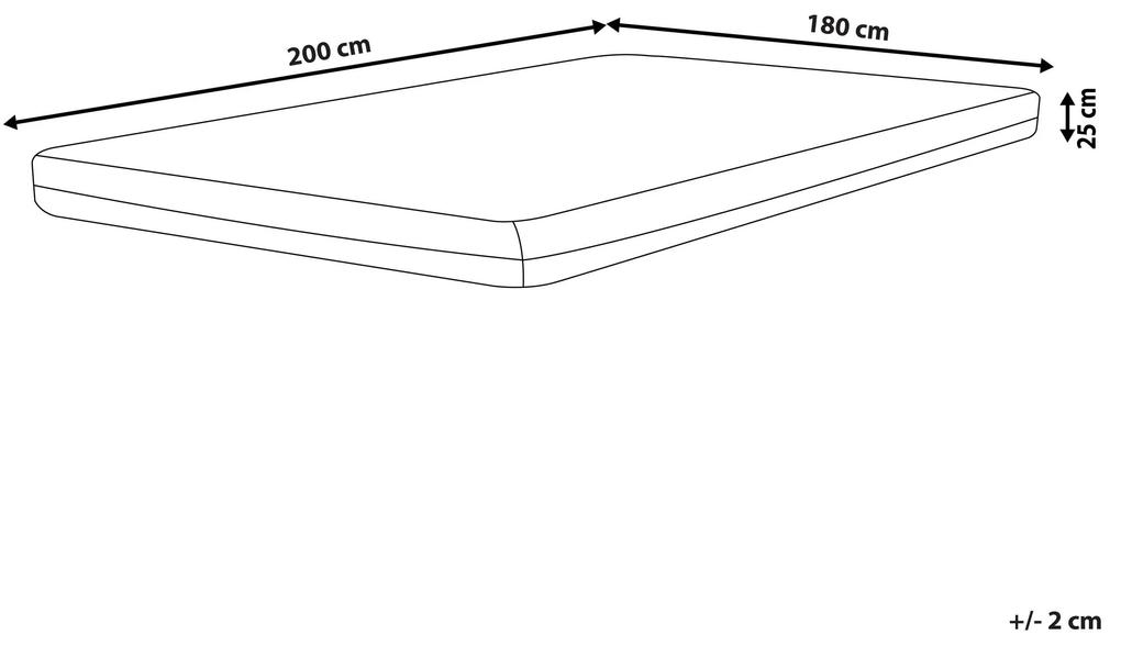 Latexový penový matrac so snímateľným poťahom 180 x 200 cm stredne tvrdý COZY Beliani