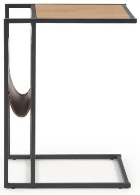 Odkladací stolík COMPACT 65x47 cm čierna/hnedá