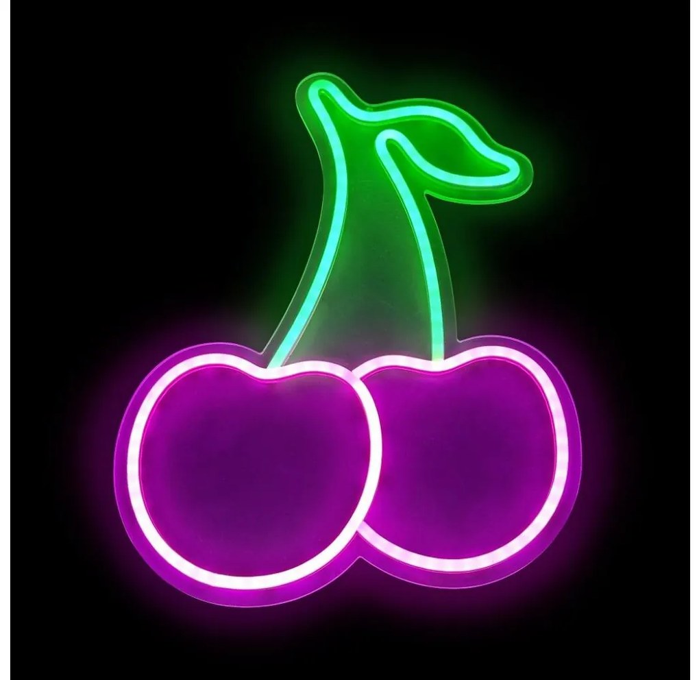 2Kids Toys - LED Neónová nástenná dekorácia LED/5W/USB čerešňa
