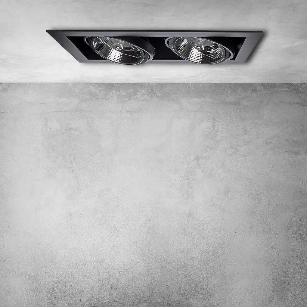Podhľadové svietidlo Plaza II, 1x čierne kovové tienidlo, (možnosť polohovania), b