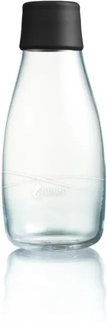 Čierna sklenená fľaša ReTap s doživotnou zárukou, 300 ml