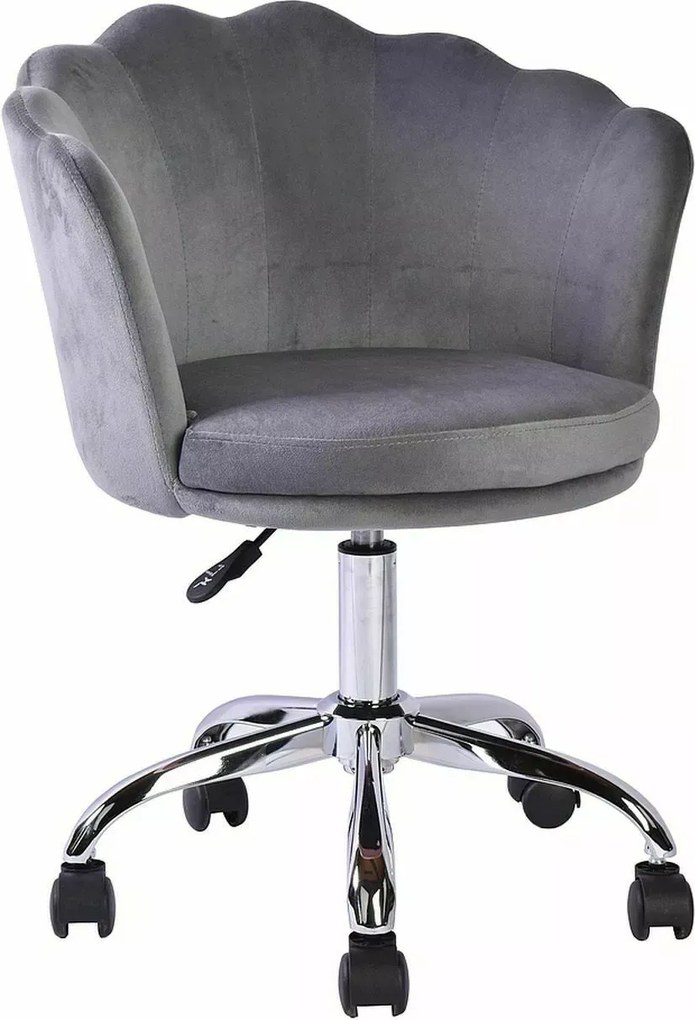 SI Otočná stolička Rose Velvet sivý