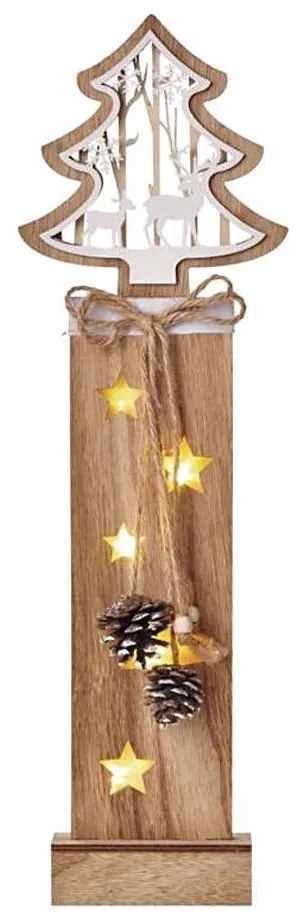 LED Vianočná dekorácia 5xLED/2xAA stromček