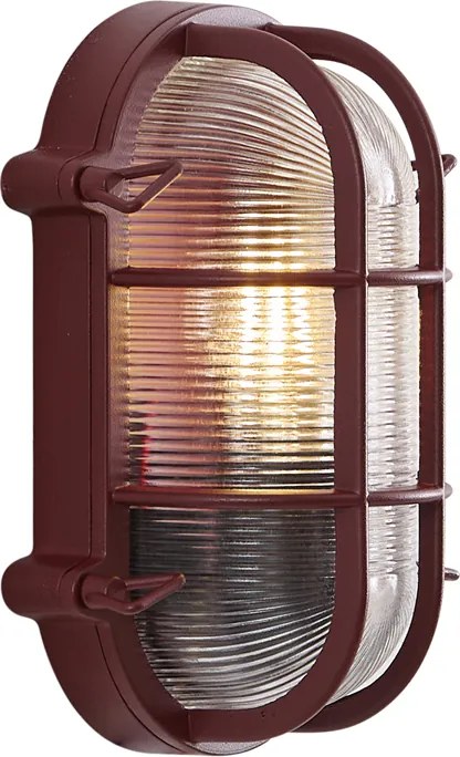 Vonkajšie nástenné svietidlo tmavočervené IP44 - Noutica