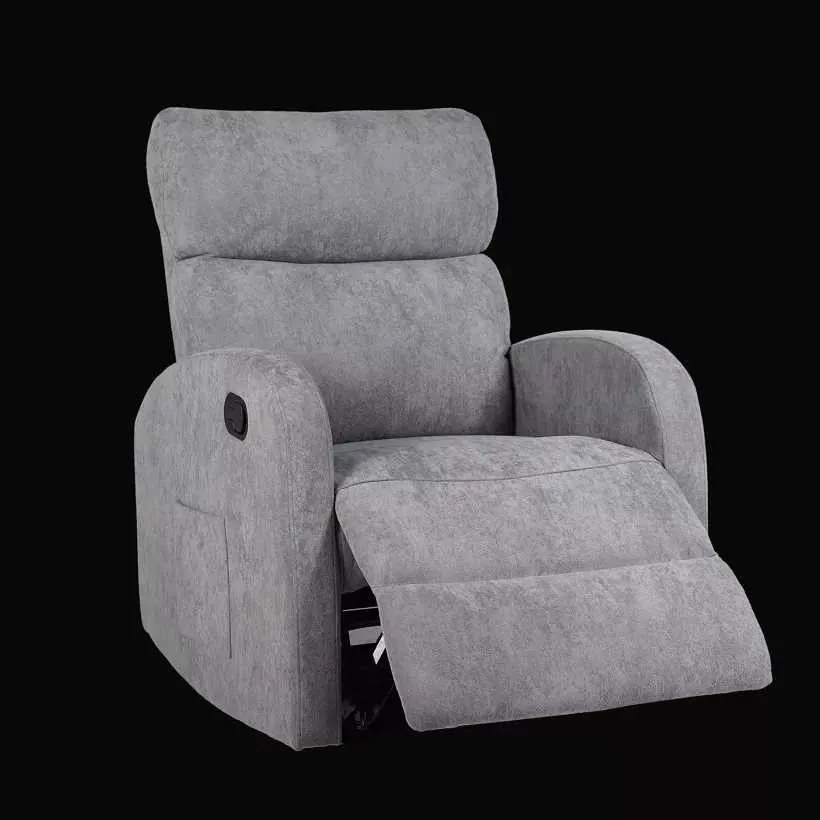 LuxuryForm DESIGN Televízne kreslo BRUNO otočné s polohovaním - šedé