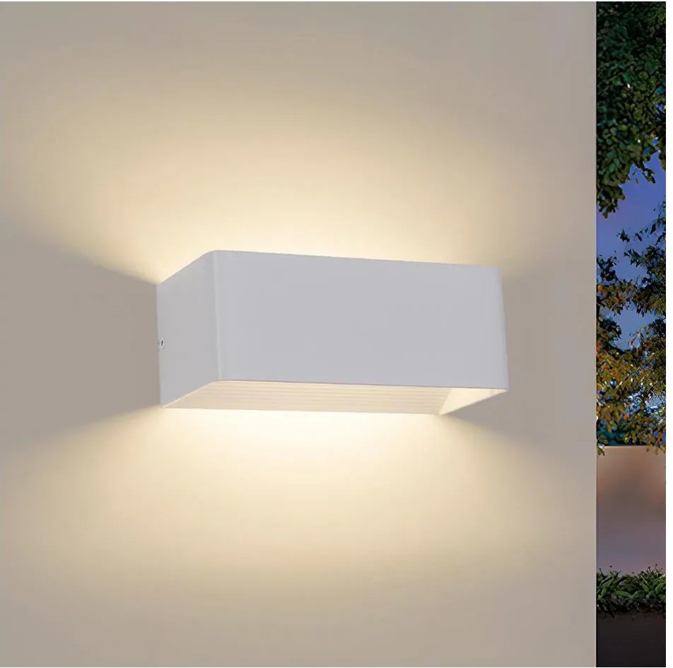Brilagi - LED vonkajšie nástenné svietidlo DONNANI LED/7W/230V 20 cm biele IP44