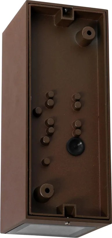 Nástenné svietidlo hrdzavohnedé 2 svietidlá GU10 AR70 IP44 so senzorom svetlo-tma - Baleno